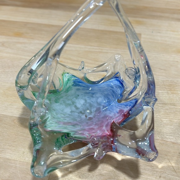 Mirano Style 5x4 multicolor decorative Glass Basket Home Decor. - Picture 4 of 7